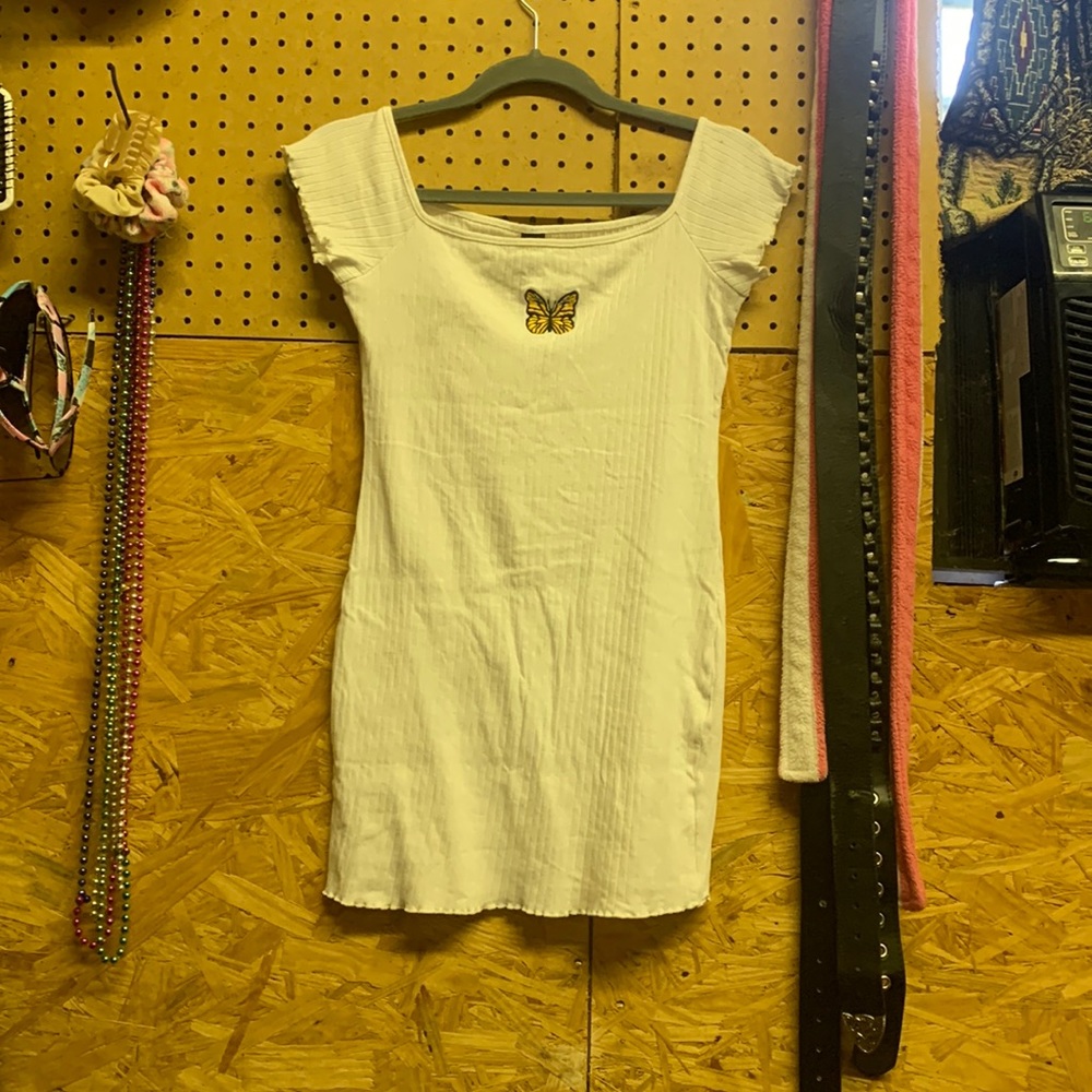 White butterfly dress